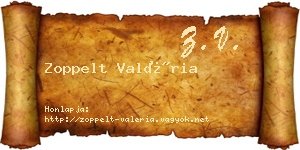 Zoppelt Valéria névjegykártya